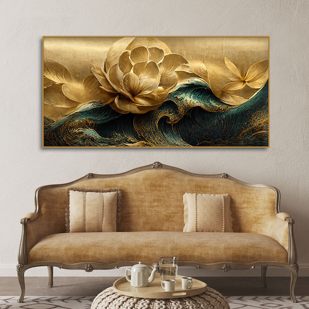 gold floral wall decor