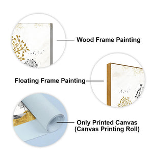 Modern Golden Tree Art Premium Canvas Wall Painting