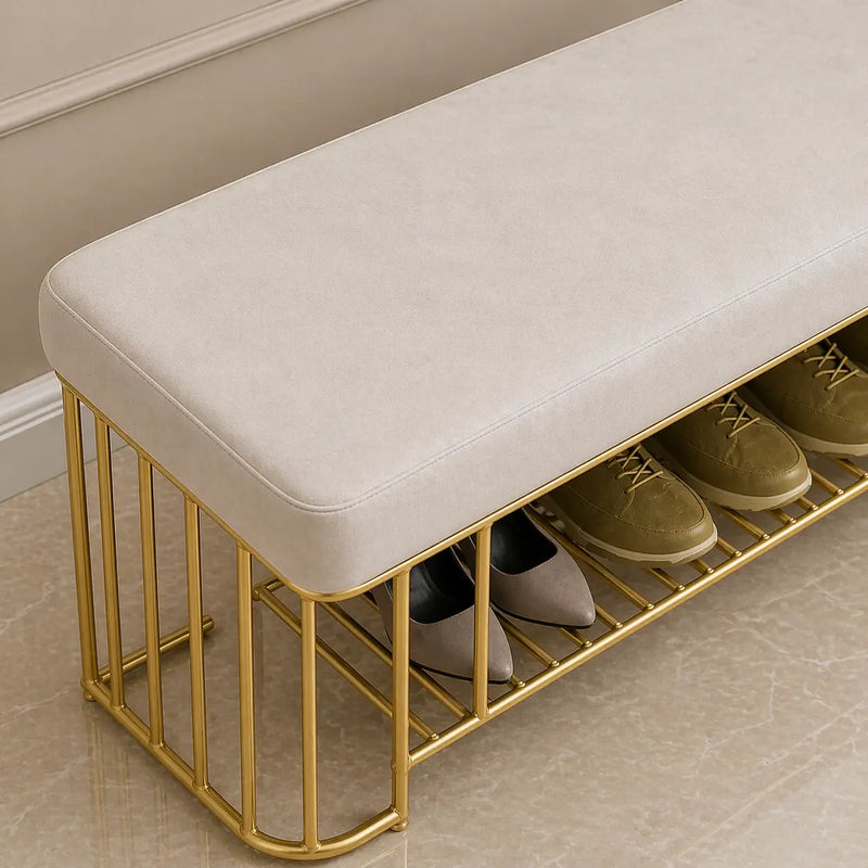 modern-gray-velvet-entryway-bench-with-shoe-rank