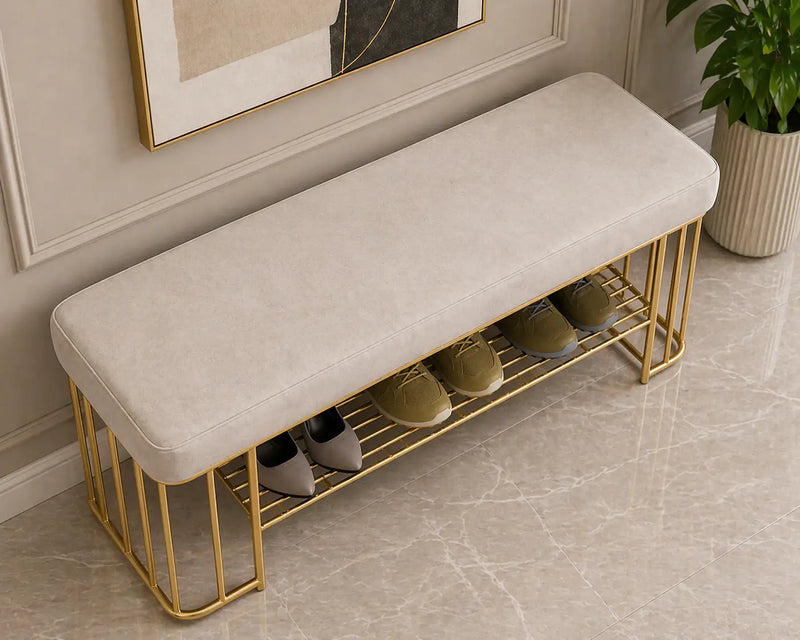 modern-gray-velvet-entryway-bench-with-shoe-rank