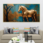 Modern Horse Canvas Wall Abstract Painting for Home Interiors