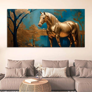 Modern Horse Canvas Wall Abstract Painting for Home Interiors