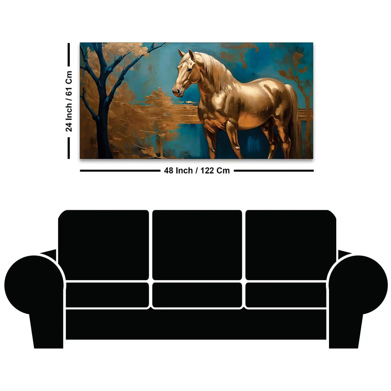 Modern Horse Canvas Wall Abstract Painting for Home Interiors