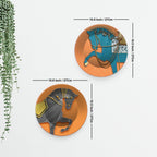 Modern Horse line Art Wall Hanging Plates of Two Pieces