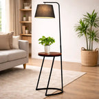 Modern House Standing Lamp With Metal Table
