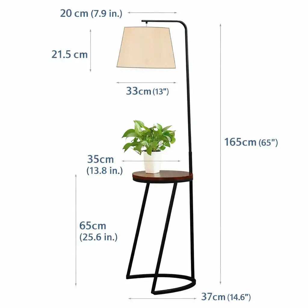 Modern House Standing Lamp With Metal Table