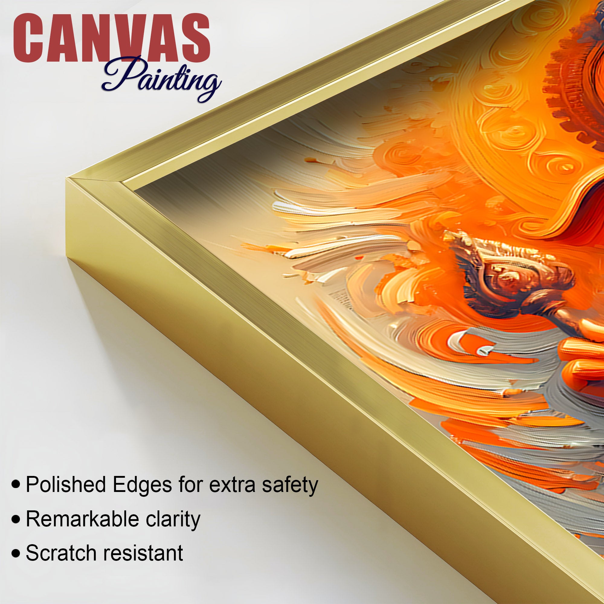 Modern Indian Ganesh Ji Wall Painting