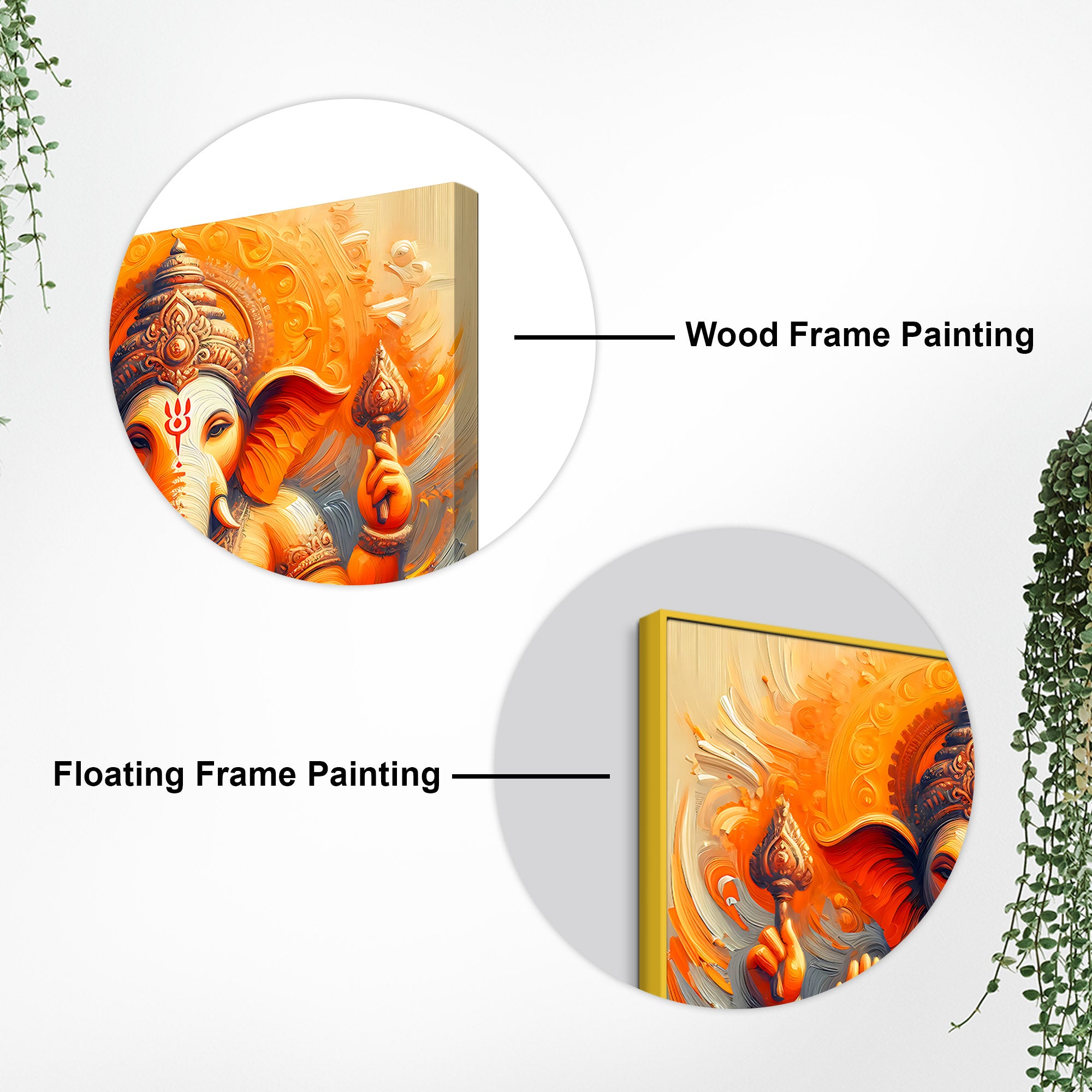 Modern Indian Ganesh Ji Wall Painting