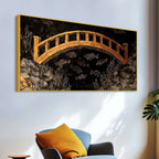 Modern Japanese Wooden Bridge Canvas Wall Art Painting