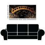 Modern Japanese Wooden Bridge Canvas Wall Art Painting