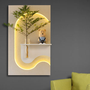 Modern LED Accent Wall Décor with vase