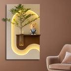 Modern LED Accent Wall Décor with Planter Shelf