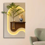 Modern LED Accent Wall Décor with Planter Shelf