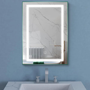 Modern LED Bathroom Mirror with Touch Sensor & Backlit Design