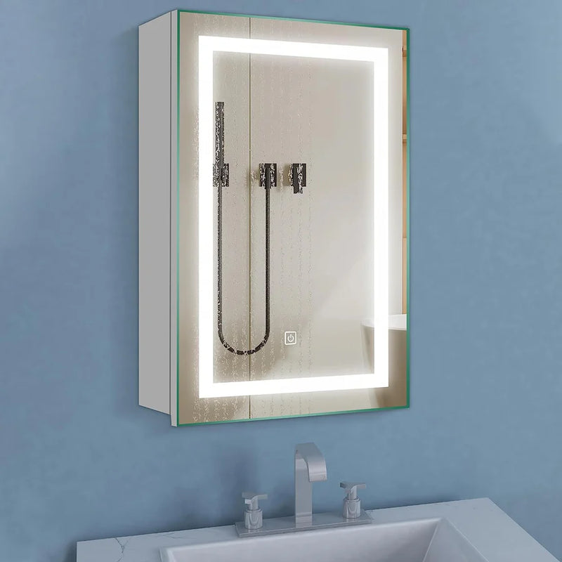Modern LED Bathroom Mirror with Touch Sensor & Backlit Design