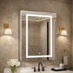 Modern LED Mirror Cabinet with Rectangular Light Frame