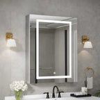 Modern LED Mirror Cabinet with Rectangular Light Frame