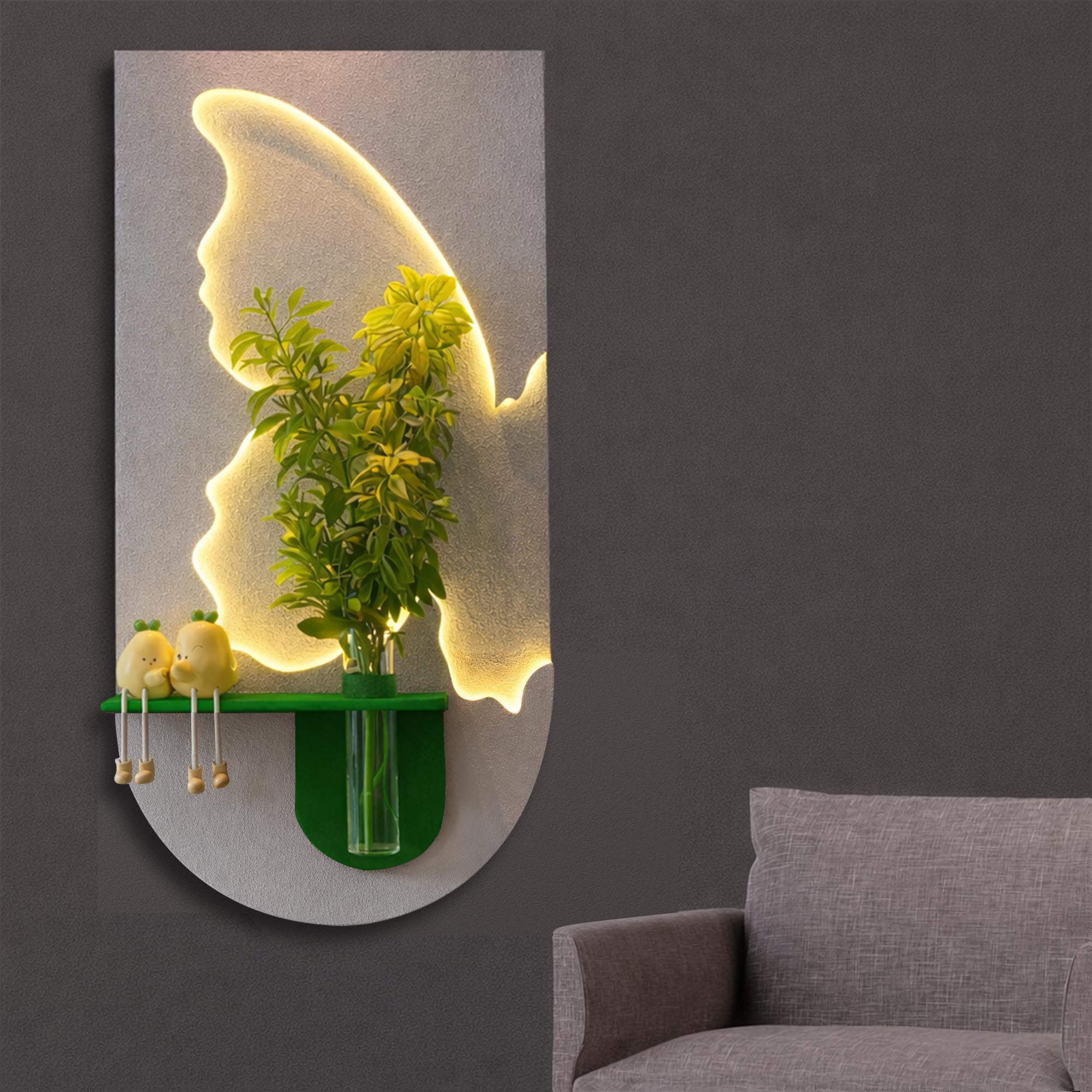 Modern LED Wall Art Shelf for Modern Home Interiors