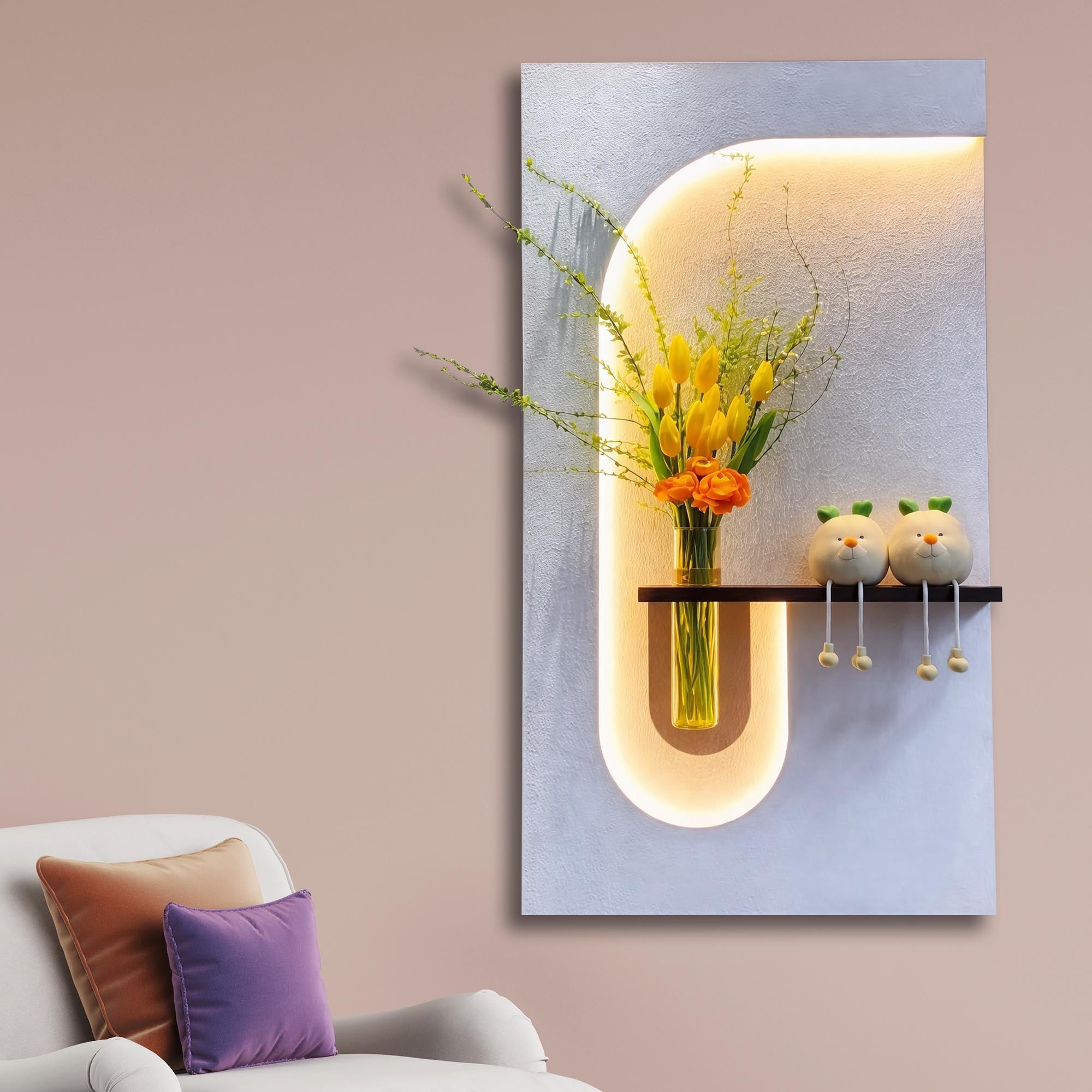 Modern LED Wall Decor Panel with Soft Lighting
