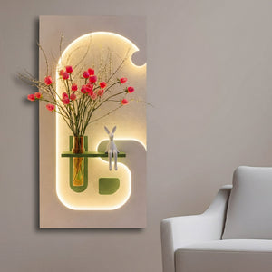 Modern LED Wall Decor with Vase Holder Decor