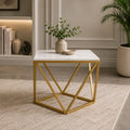 Modern Living Room Table with Marble Finish Top
