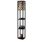 Modern Look Metal Floor Lamp With Shelf For Living Room, Bedroom