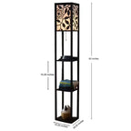 Modern Look Metal Floor Lamp With Shelf For Living Room, Bedroom