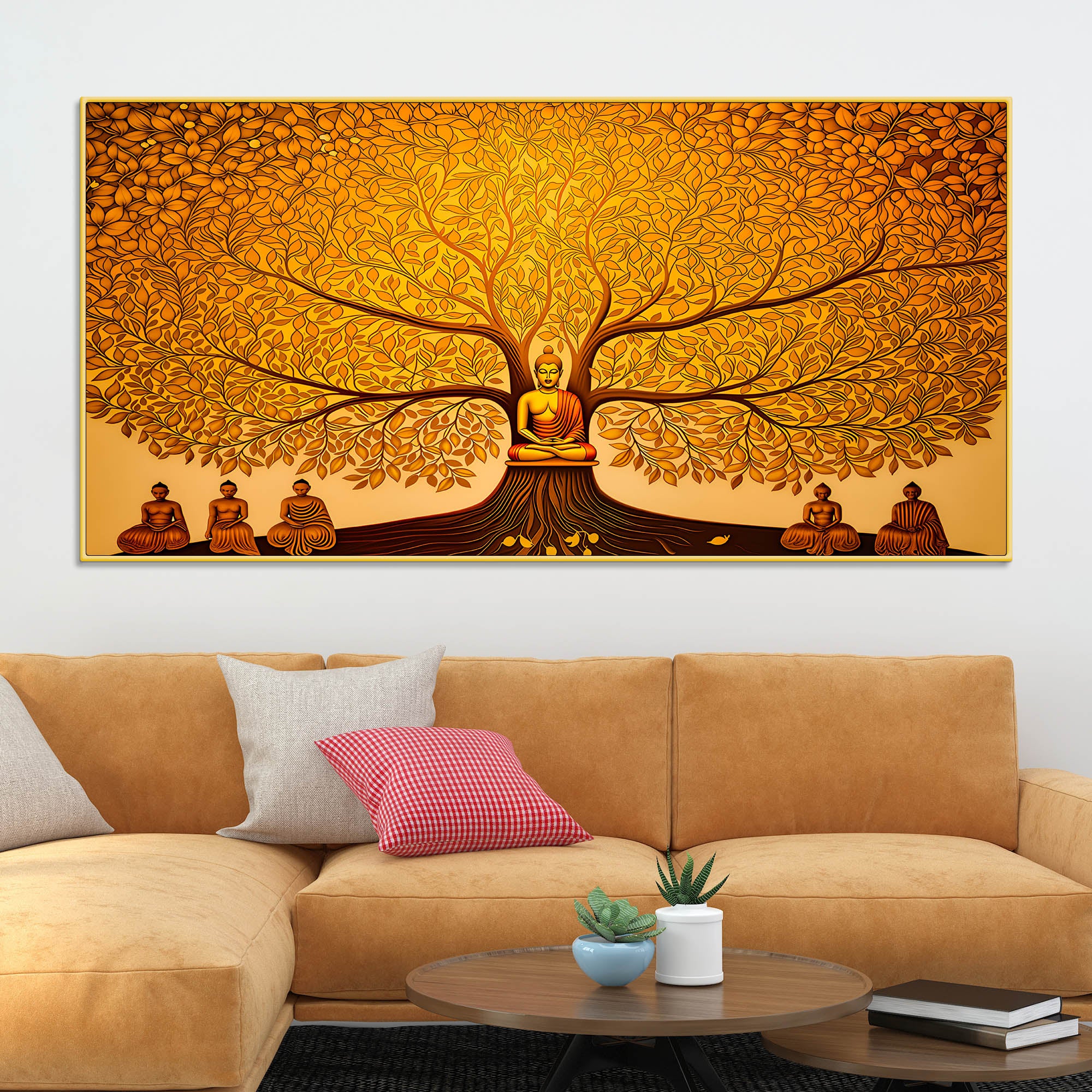 Modern Lord Buddha Canvas Painting for Living Room & Bedroom