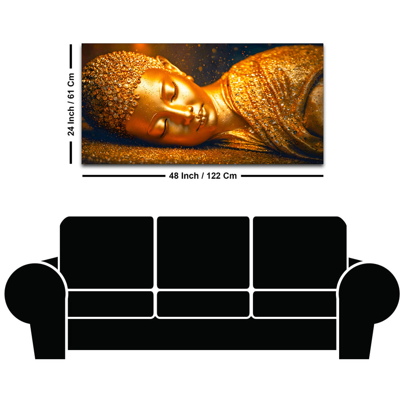 Modern Lord Buddha Canvas Wall Painting for Home & Office