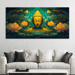 Modern Lord Buddha Canvas Wall Painting for Room Décor