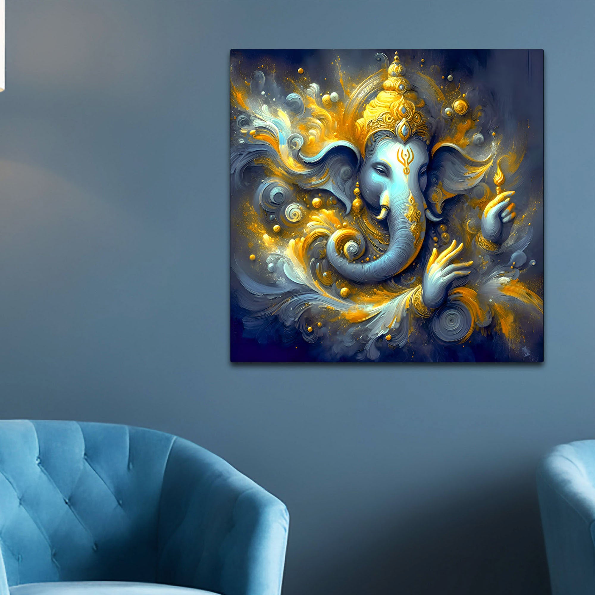 Modern Lord Ganesha Wall Artwork Painting
