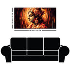 Modern Lord Krishna Canvas Wall Painting for Elegant Home Decoration