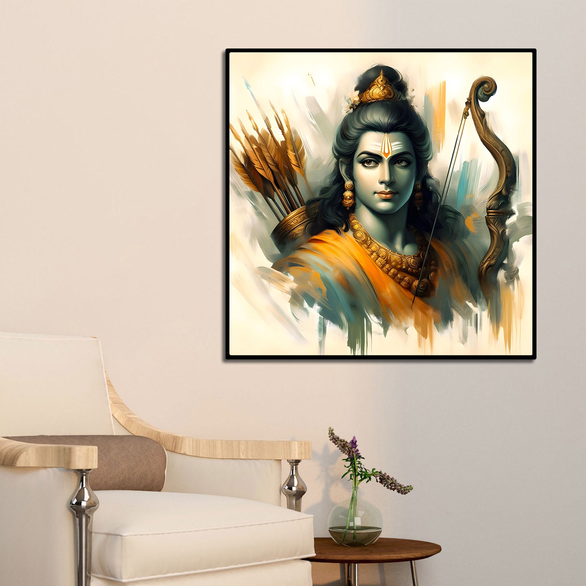 Modern Lord Ram Painting Spiritual Wall Art for Home