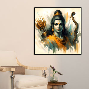 Modern Lord Ram Painting Spiritual Wall Art for Home