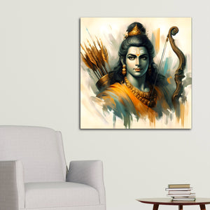 Modern Lord Ram Painting Spiritual Wall Art for Home