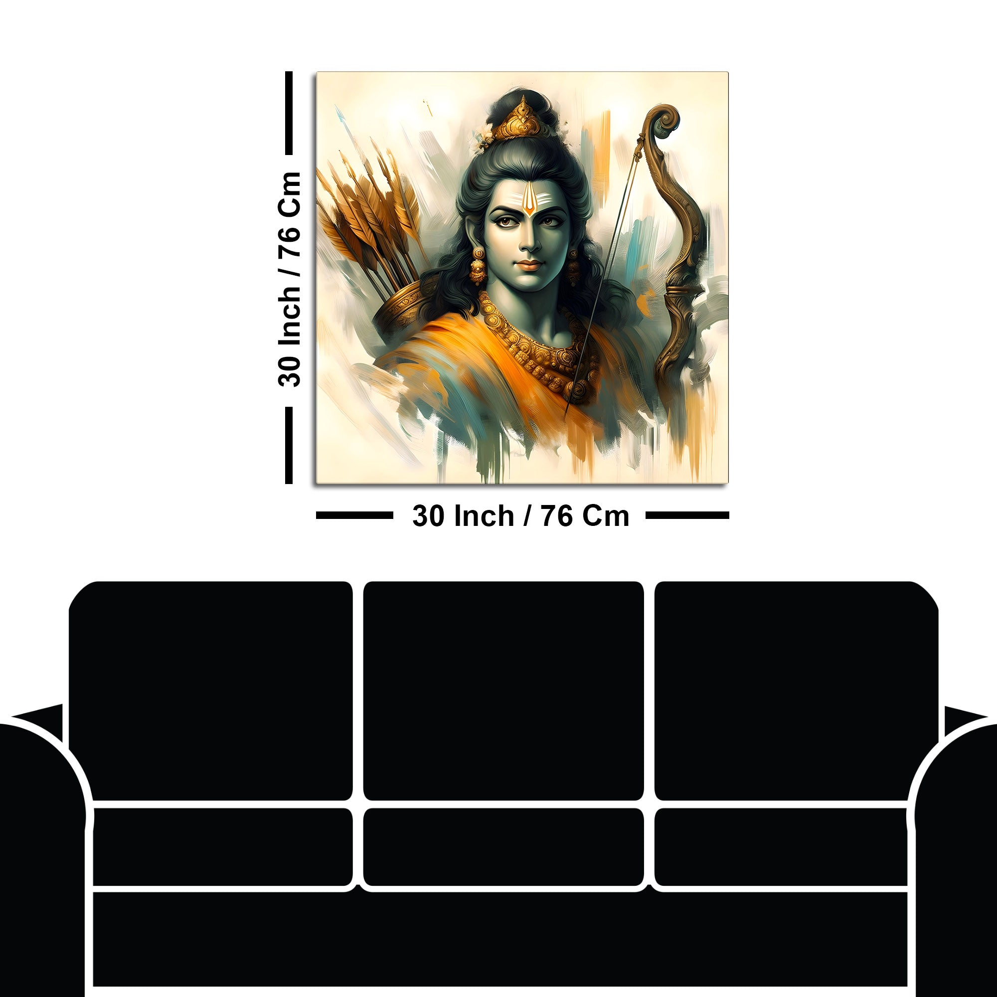 Modern Lord Ram Painting Spiritual Wall Art for Home