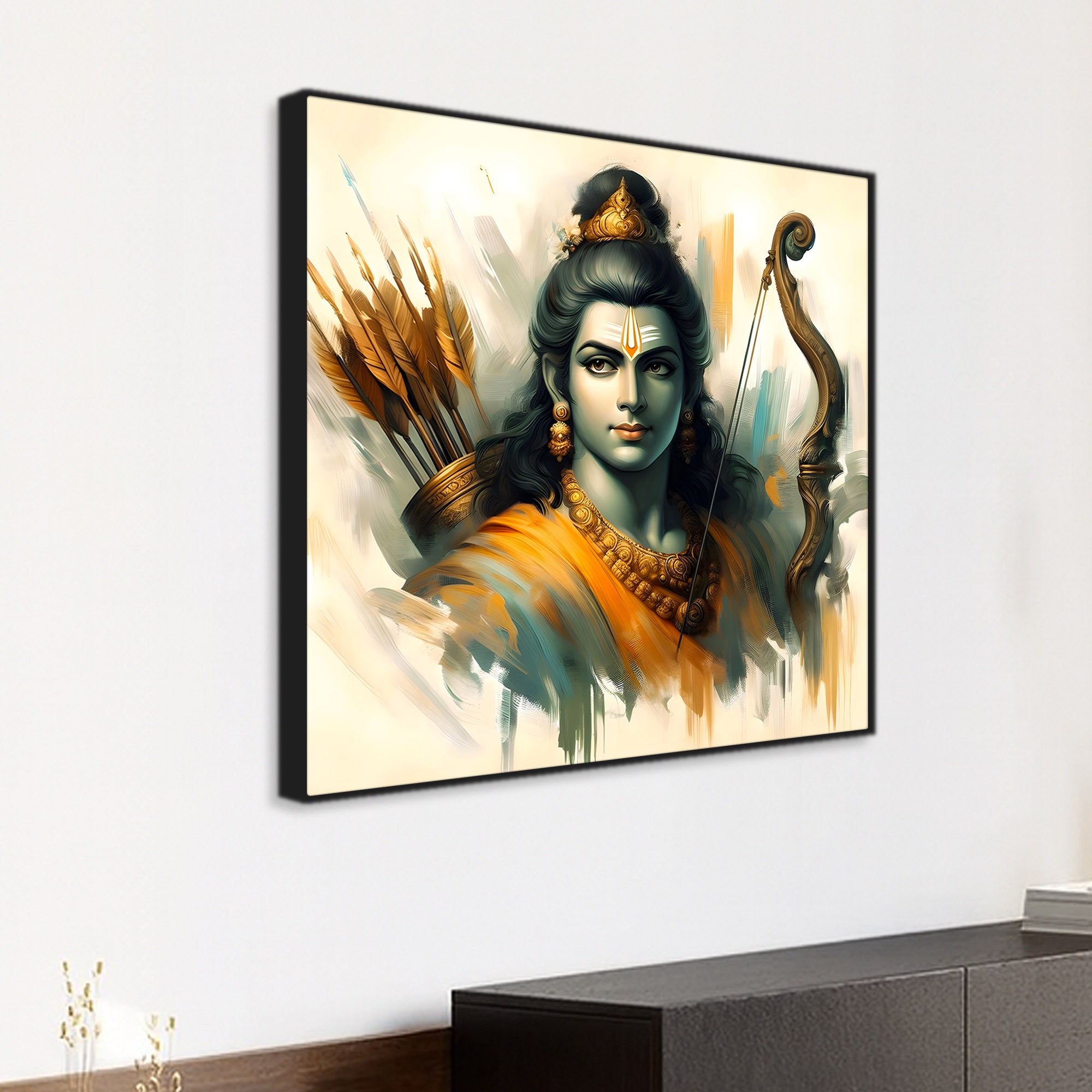 Modern Lord Ram Painting Spiritual Wall Art for Home