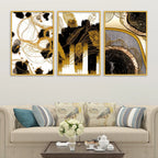 Modern Luxury Abstract Home Decor Canvas Wall Painting Set of Three