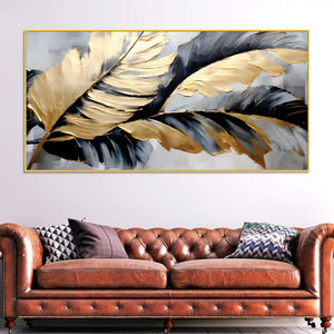 Modern Luxury Feather Abstract Painting