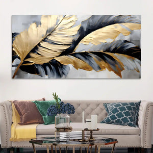 Modern Luxury Feather Abstract Painting
