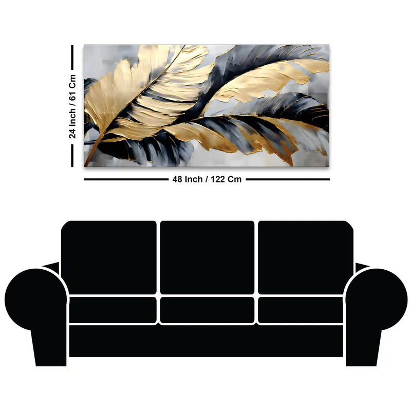 Modern Luxury Feather Abstract Painting