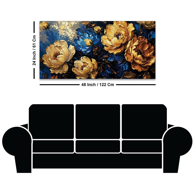 Modern Luxury Floral Canvas Wall Art Painting