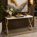 Modern Luxury Hallway Console Table with Marble Top