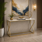 Modern Luxury Hallway Console Table with Marble Top