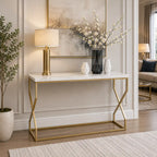 Modern Luxury Hallway Console Table with Marble Top