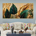 Modern Luxury Leaf Pattern Canvas Wall Painting