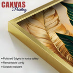 Modern Luxury Leaf Pattern Canvas Wall Painting