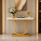 Modern Luxury Marble Top Console Table for Hallway Entryway Decor