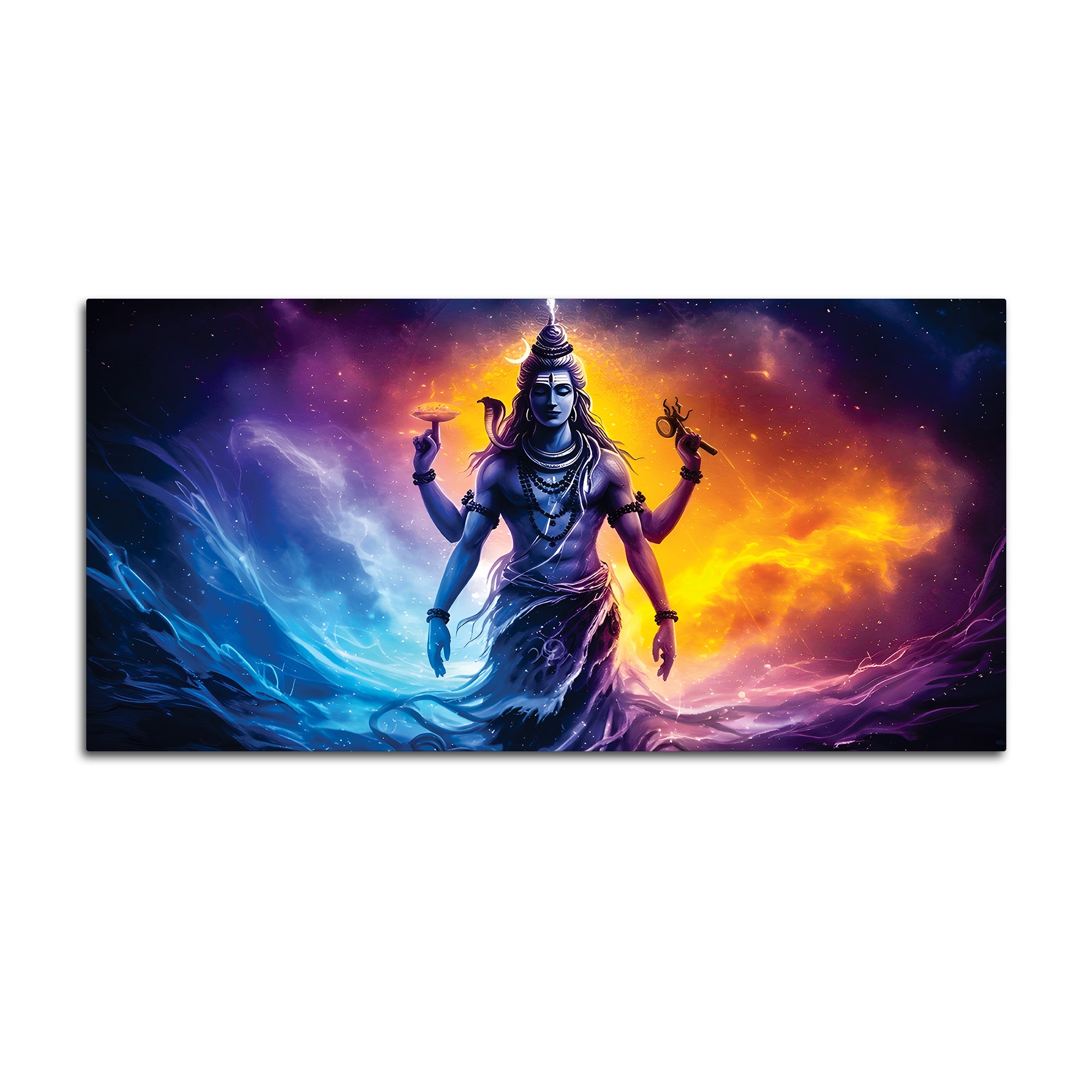 Modern Mahadev Canvas Painting for Peaceful Wall Decoration