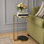 Modern Marble End Table for Living Room and Bedroom